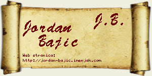 Jordan Bajić vizit kartica